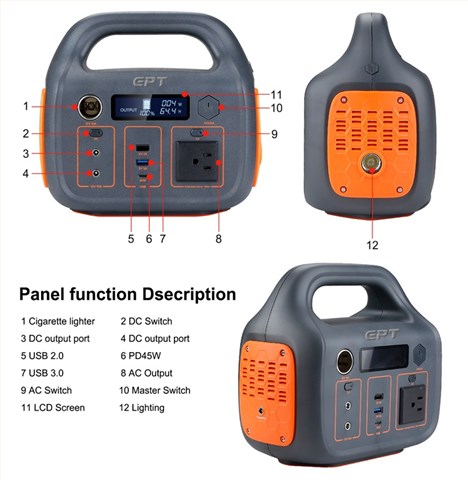 戶(hù)外便攜式儲(chǔ)能電源300W 500Wh 14.4V 35Ah