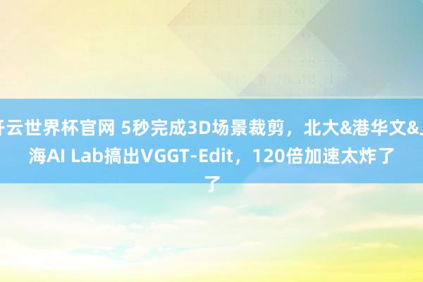 開云世界杯官網(wǎng) 5秒完成3D場(chǎng)景裁剪，北大&港華文&上海AI Lab搞出VGGT-Edit，120倍加速太炸了