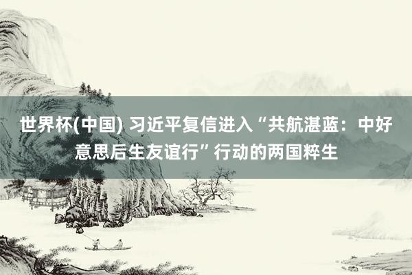 世界杯(中國) 習近平復信進入“共航湛藍：中好意思后生友誼行”行動的兩國粹生