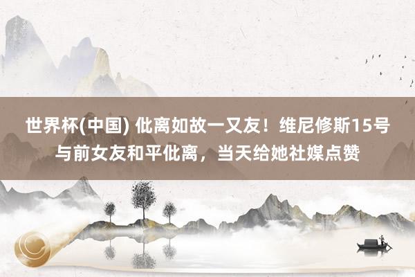 世界杯(中國) 仳離如故一又友！維尼修斯15號與前女友和平仳離，當天給她社媒點贊